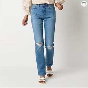 a.n.a high rise straight Leg Jeans